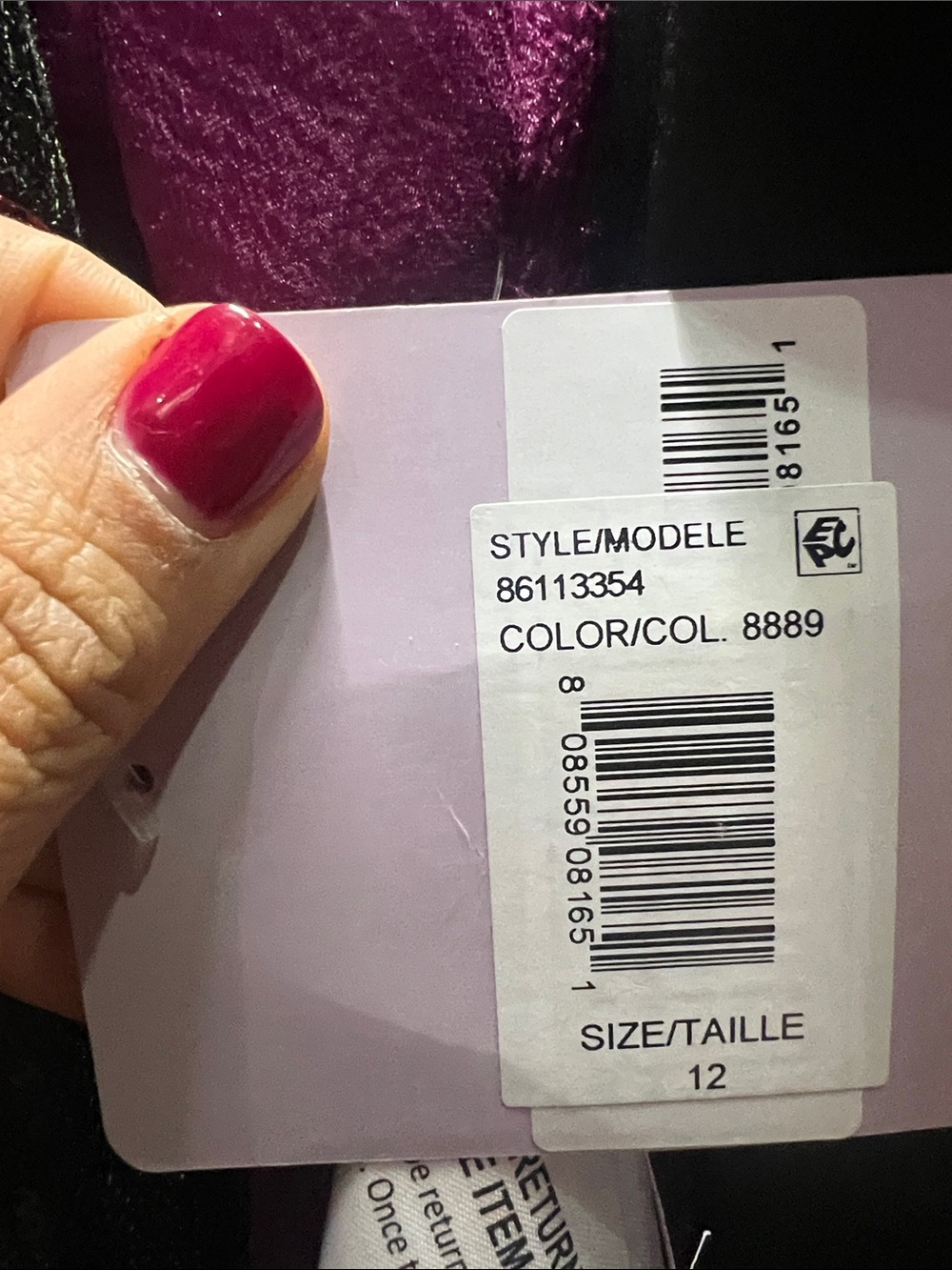 JS Collections One-Shoulder Magenta Evening Gown - Picture 6 of 6